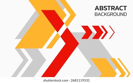Ilustración vectorial de fondo geométrico abstracto rojo y amarillo