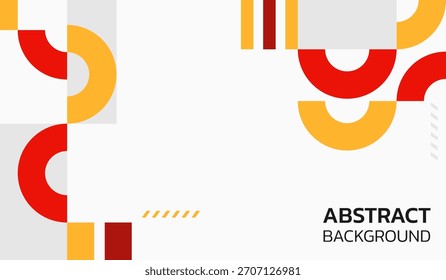 Ilustración vectorial de fondo geométrico abstracto rojo y amarillo