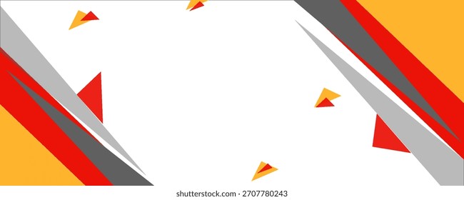 Ilustración vectorial de fondo geométrico abstracto rojo y amarillo