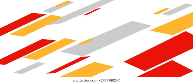 Ilustración vectorial de fondo geométrico abstracto rojo y amarillo