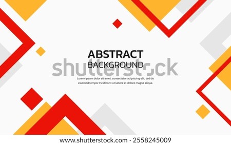 Red and yellow abstract geometric background vector illustration