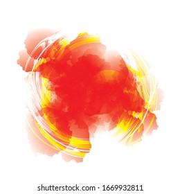 Red and yellow background. Attractive water color background vector illustration design