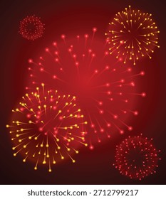 Fundo vermelho e amarelo, fundo de gradiente amarelo, amarelo escuro abstrato, fundo de fogos de artifício, modelo cracker