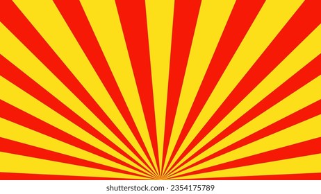 Red and yellow background with rays