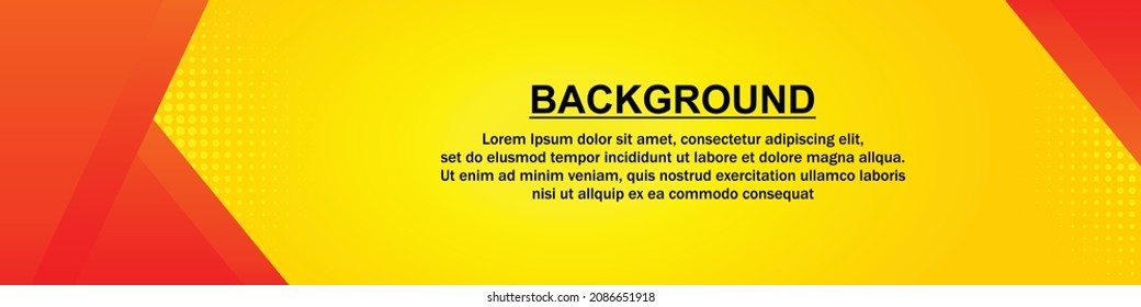Red and Yellow Banner Background