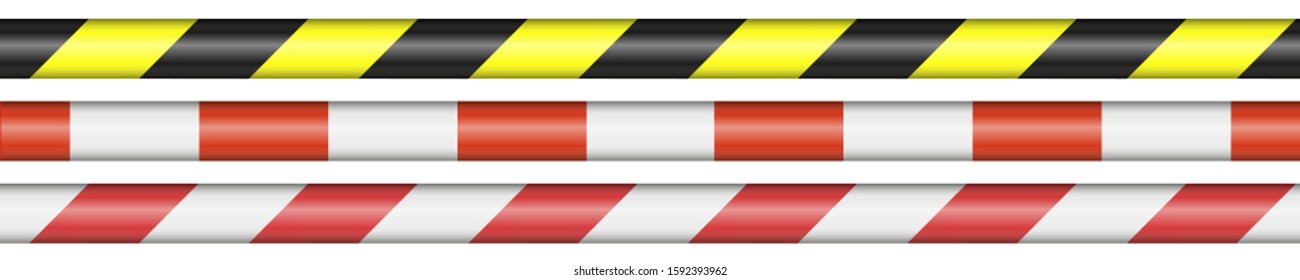 red and yellow barrier tape