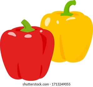 Red and yellow bell peppers