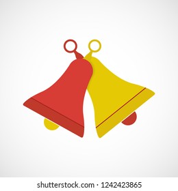 Red and yellow bells, vector, illustration, eps file