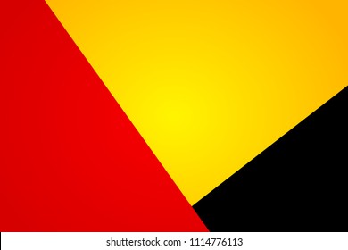 Red And Yellow, Black Backdrop. Celebration Event & Abstract Sport Banner Background. Belgium, Germany flag color concept. Vector - Shutterstock ID 1114776113
