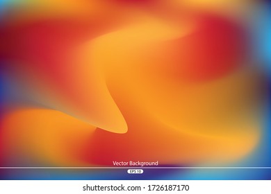 Red yellow Blue Fire Gradient mesh Vector Background