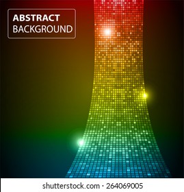 red yellow blue Light Abstract Technology background for computer graphic website internet and business. text box. label. card. Table, Mosaic. pixel.