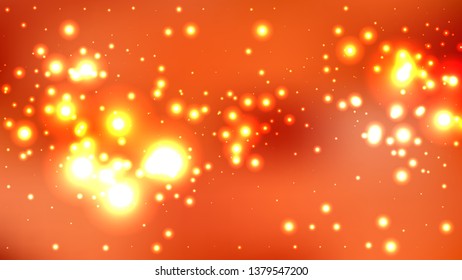 Red and Yellow Bokeh Background Design