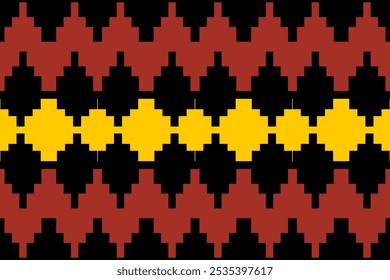 Red and Yellow Bold Chevron Pattern: Seamless Geometric Design for Fashion, Fabrics, and Bold Decor