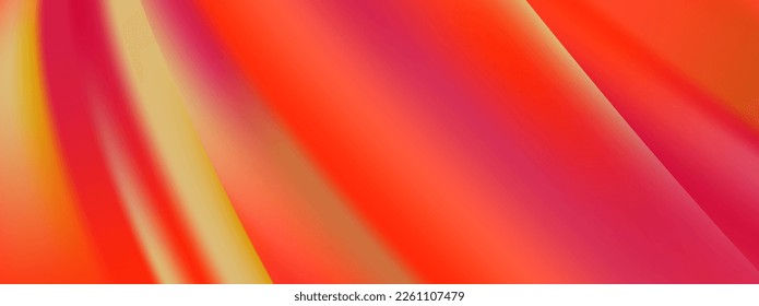 Red and yellow bright waves effect abstract background.