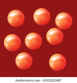 red and yellow bubble spheres