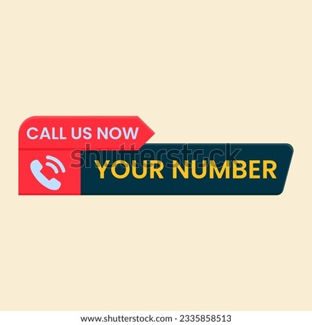 red yellow call us now button