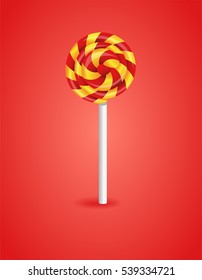 Red and yellow candy. Illustration 10 version