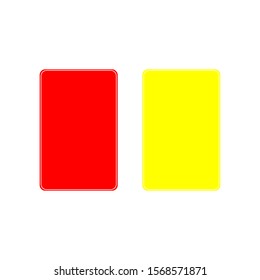 red yellow card soccer icon design vector template