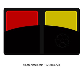 Red and yellow cards. Vector illustration design