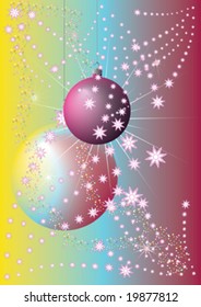red and yellow christmas baubles