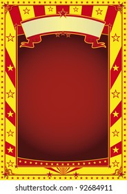 red and yellow circus poster. A new circus background for your advertising