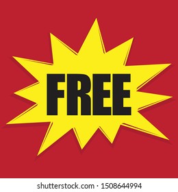 Red and Yellow color Free text offer splash, splash vector,   - Vector