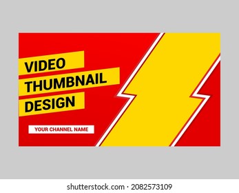 RED AND YELLOW COLOR OF VIDEO THUMBNAIL TEMPLATE DESIGN.