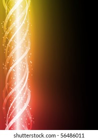 Red an Yellow Colorful Glowing Lines Background. Editable Vector Illustration
