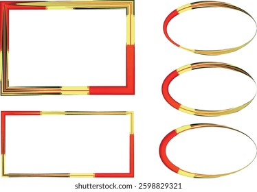 red yellow colorful pattern abstract borders collection