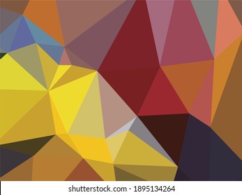 red and Yellow colorful polygon gradient vector - background and texture