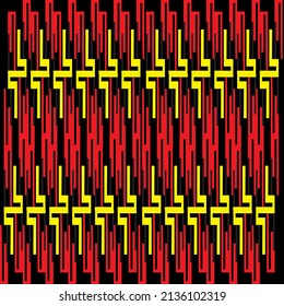 Red and yellow Connected Stripe pattern for printing
