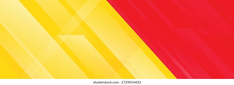 Línea diagonal roja amarilla Diseño de pie de página Horizontal abstracto