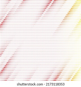 Red and yellow dot and white abstract background