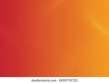 Red and Yellow dotted halftone gradient background vector