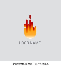 red yellow fare logo, vector symbol fire