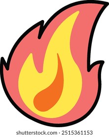 a red and yellow flame