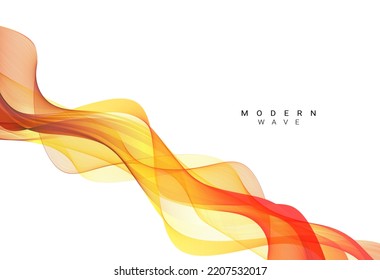 Red and yellow flowing wave design background