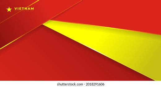 Red yellow geometric background design for Vietnam independence day. Good template for Vietnam national day or independence day design.