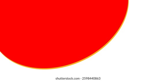 Red and yellow geometric circle shapes design background vector illustration.