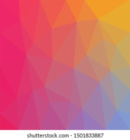 red an yellow Geometrical abstract triangle tiled pattern background - vector graphic from triangles in colorful tones