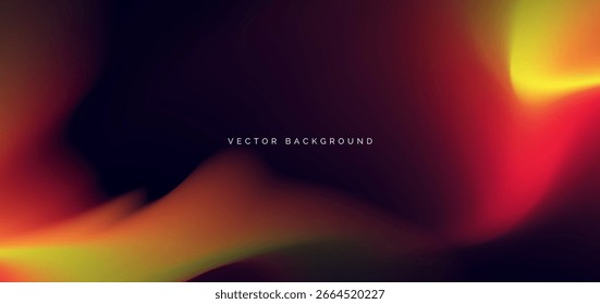 Red and yellow gradient on dark background. You use can banner, brochre, presentation. Vector illustration
