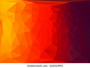 Red and yellow gradient polygonal horizontal abstract background