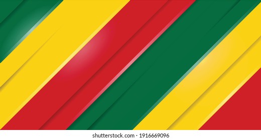 Red yellow green abstract geometric background. good template for independence day background design.
