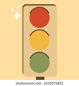 red, yellow, and green traffic light icon design