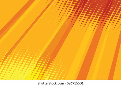 Red yellow halftone raster effect pop art background