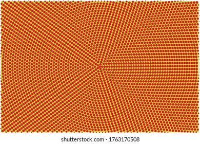 Red Yellow Halftone Vector Pattern