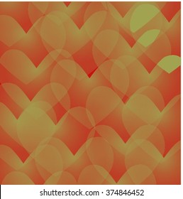red and yellow hearts pattern