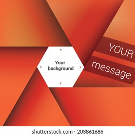 Red yellow hexagonal background illustration