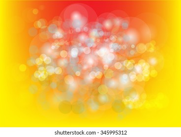 Red and yellow holiday bokeh. Abstract Christmas background