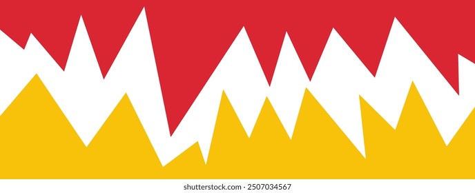 Diseño de Vector de fondo de forma irregular amarillo rojo. Fondo de pantalla para Anuncio, revista, redes sociales, álbum creativo, portada de arte Plantilla de ilustración de diseño editable.	


